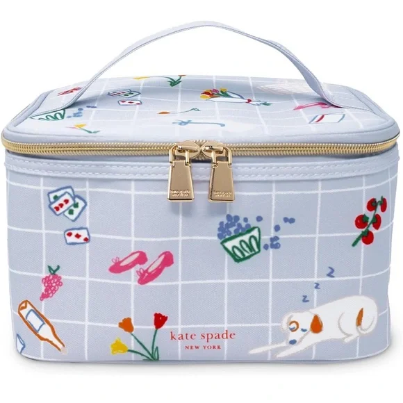 Kate Spade Light Blue Park Picnic Insulated Lunch Bag NWT - Picture 1 of 9